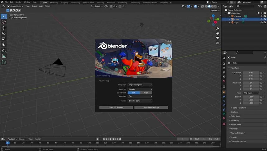 Blender screen